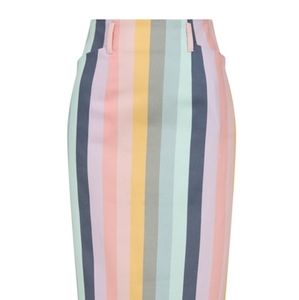 Bright & Beautiful Olive Carnival Pencil Skirt Sz XXS/2